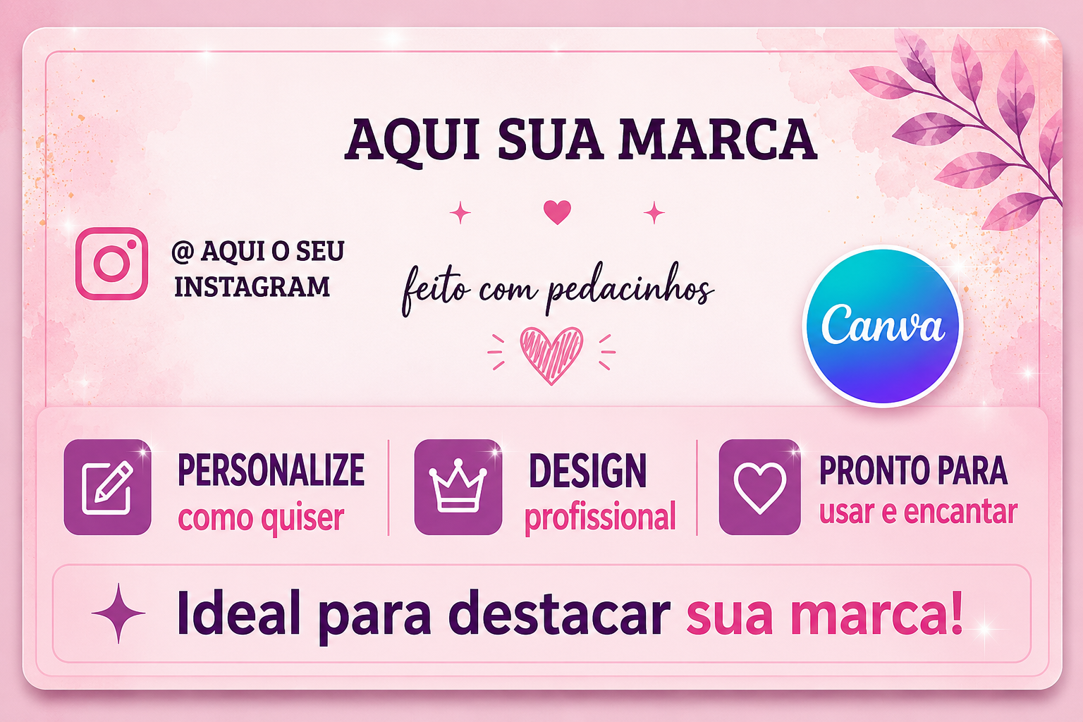 Etiqueta no Canva (pronto pra editar)